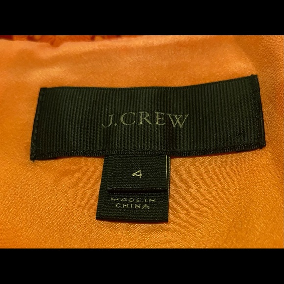 J. Crew Orange Daisy Lace Midi Dress Size 4 - Picture 7 of 9